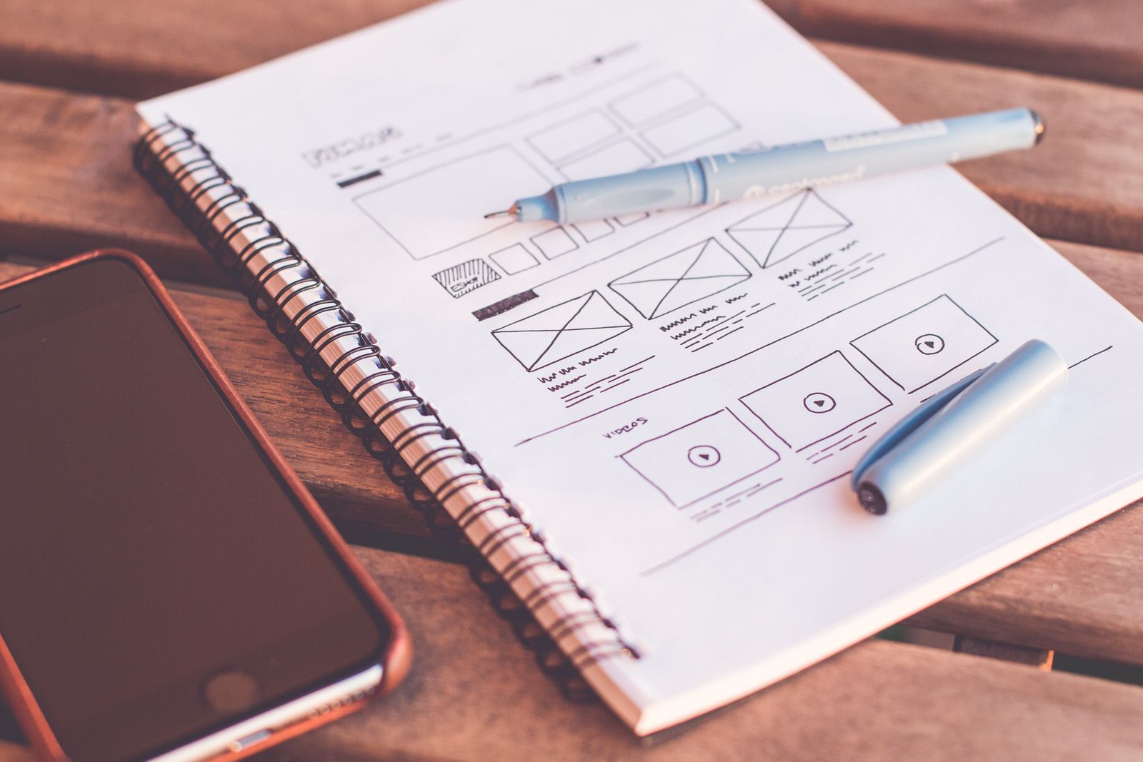 Planiranje i dizajn web sajta — skice i wireframe